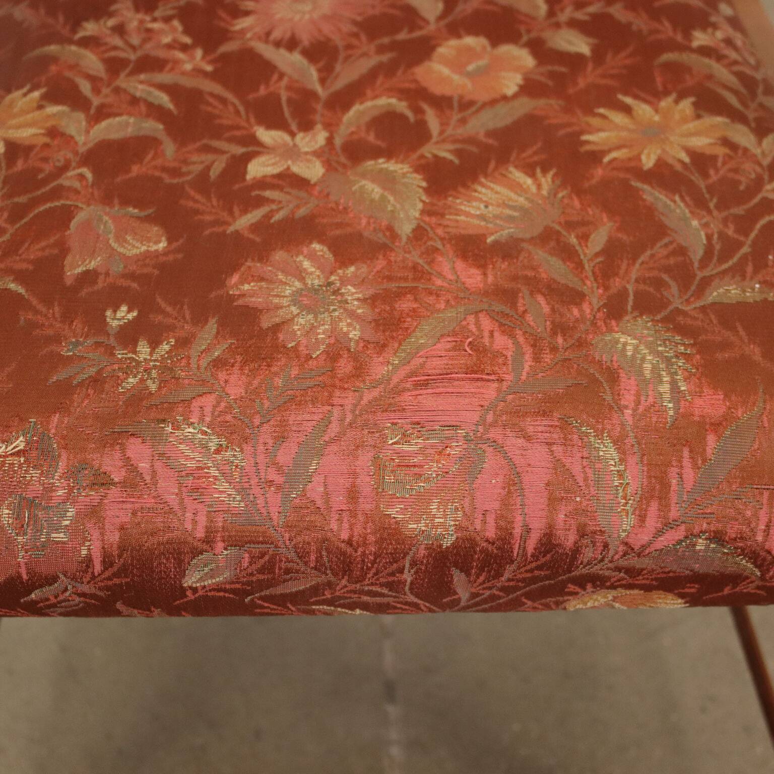 Vintage armchair in mahogany and fabric, design, Italy, 1950s