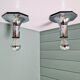 Pair of wall sconces/spotlights in chrome metal, Motoko Ishii