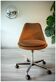 70's tulip chair, orange wool fabric and aluminium cast.