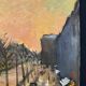 Geneviève chapront, snow boulevard saint-germain, signed oil on canvas