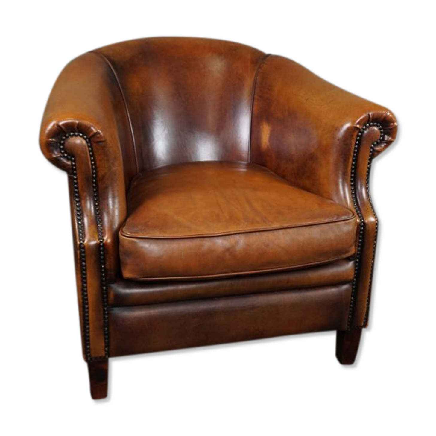 Club armchair in sheepskin