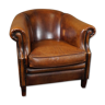 Fauteuil club en cuir de mouton