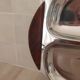 Plateau inox 18/10 poignées en bois multi compartiment Vintage