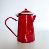 Cafetière émaillée rouge