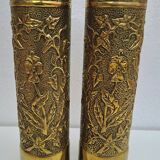 Pair of brass vases