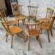 Série Lot de 7 anciennes chaises bistrot