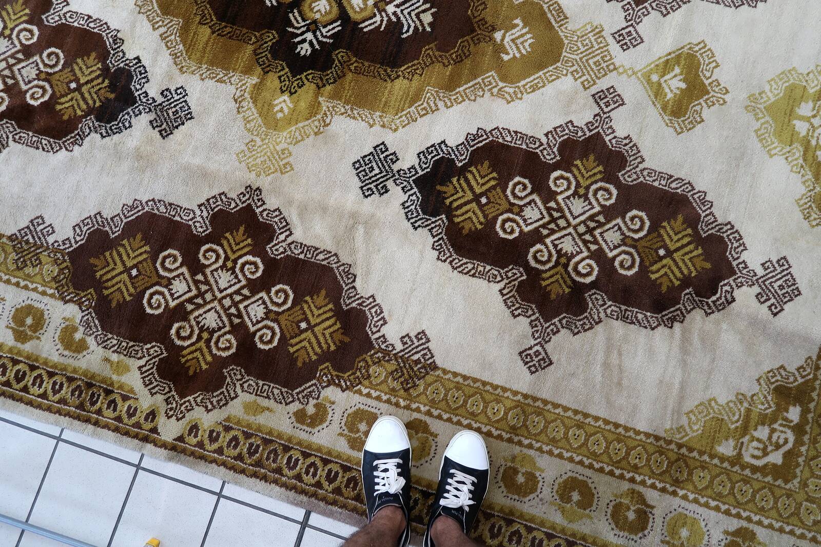 Tapis vintage français Savonnerie 242cm x 349cm - 1C1014