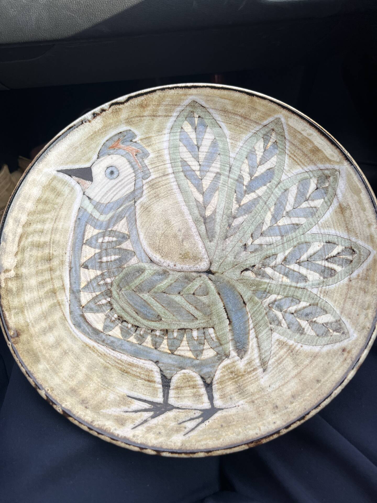 Ceramic plate the old mill Vallauris Perot