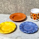 Empty cup ceramic pocket St Clément yellow National Lottery vintage 60s