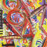 Abstraction rouge et jaune