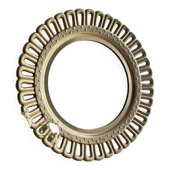 Miroir soleil / fleur laiton vintage