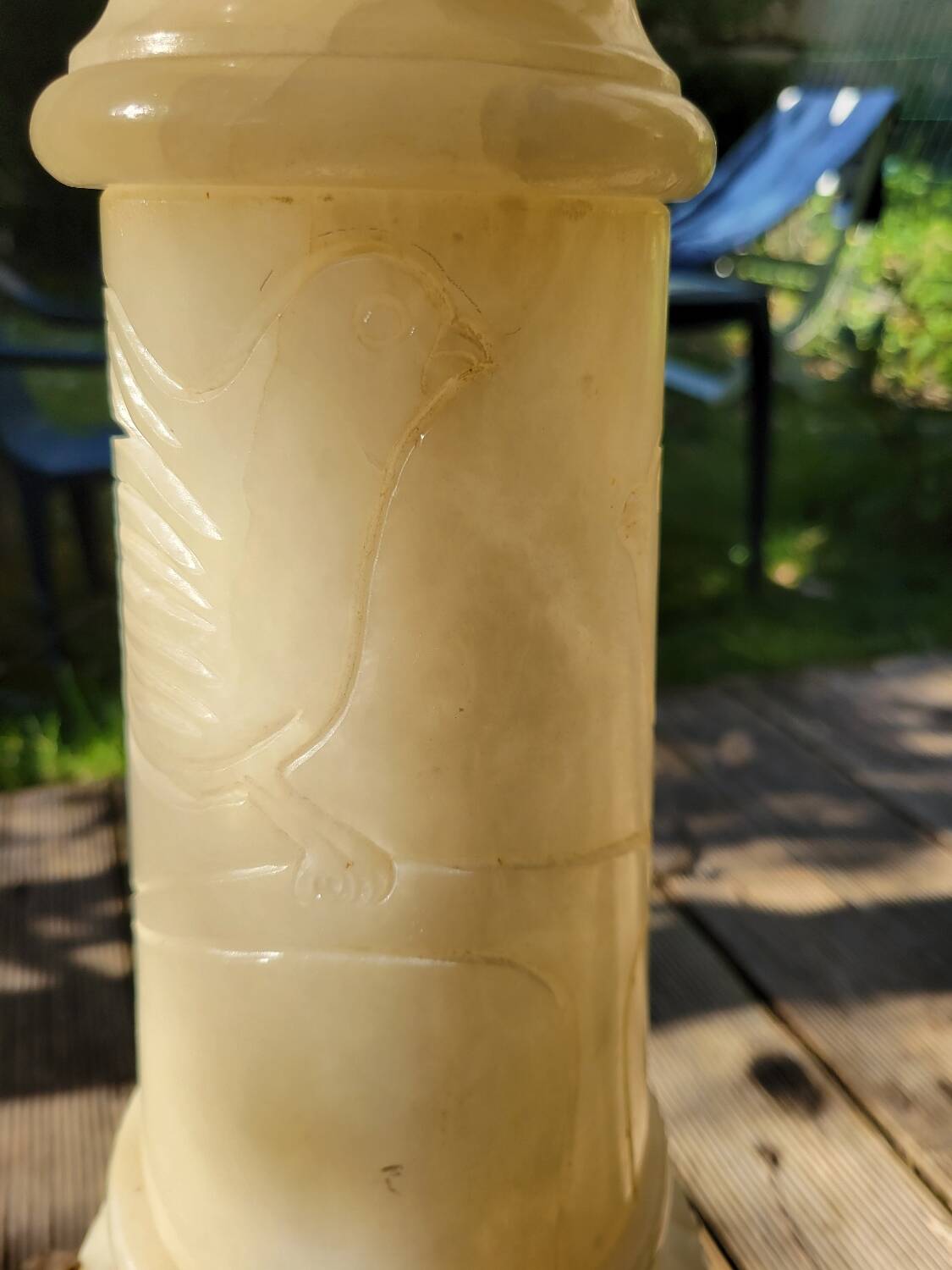 Alabaster pedestal column, 19th century
