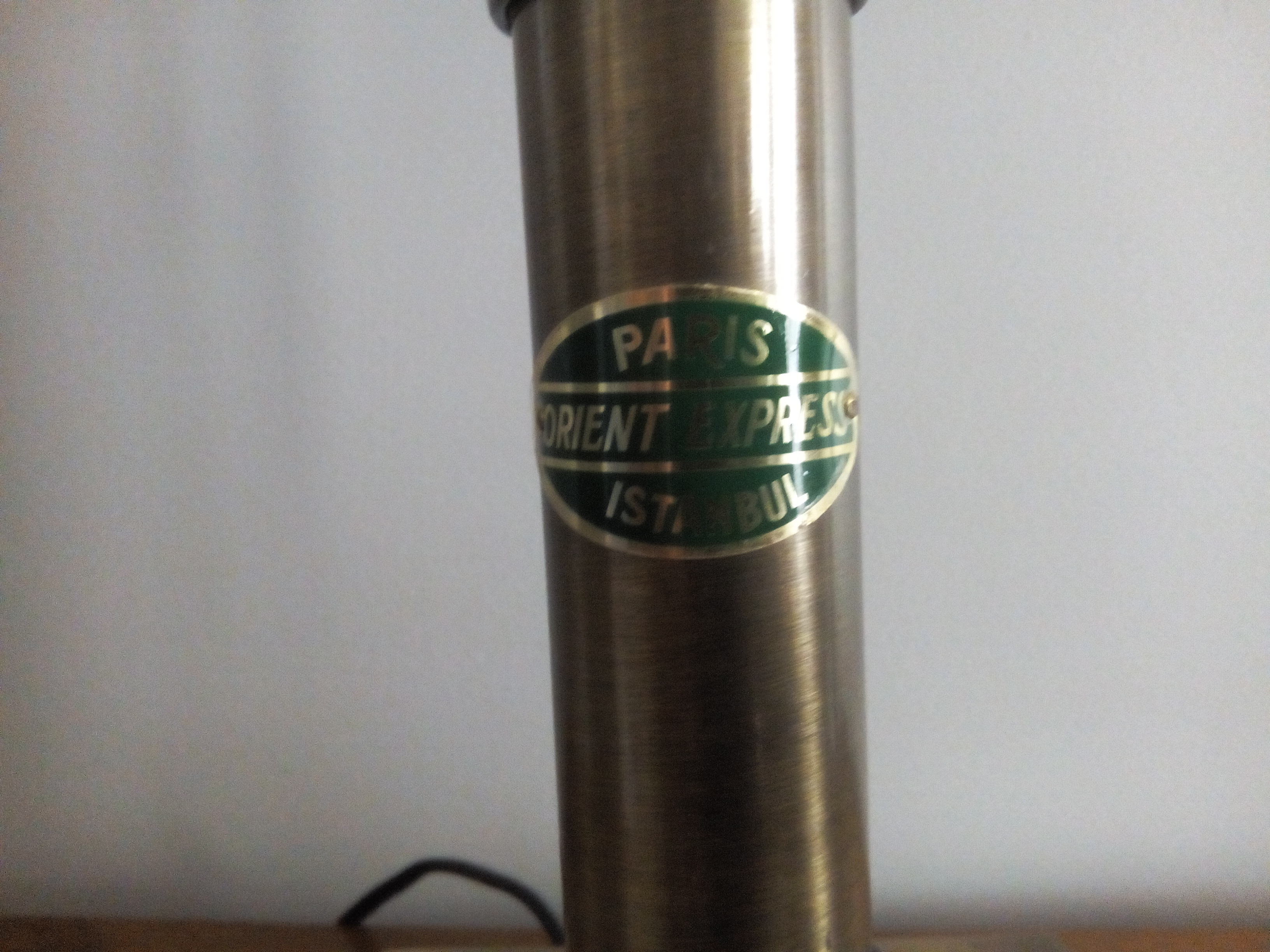 Modern table lamp "Orient express" Paris-Istanbul