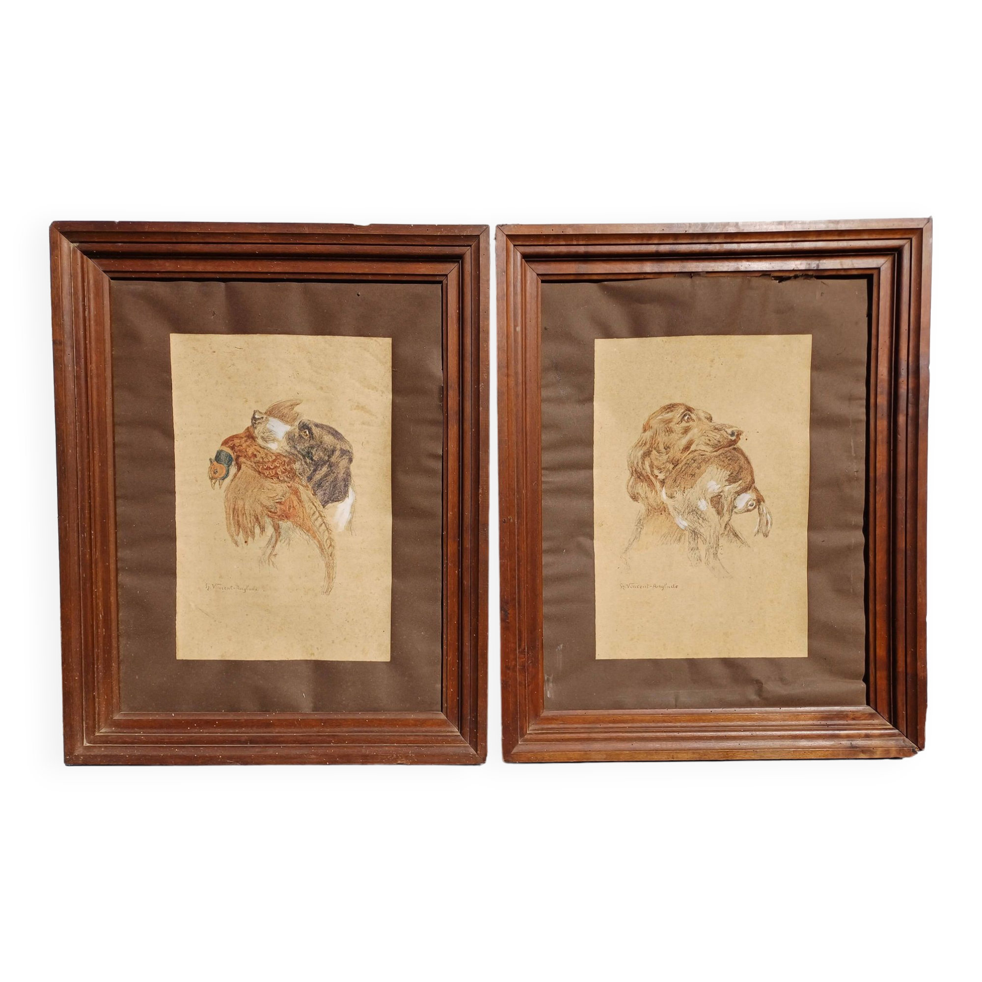 2 Pencil drawings by: H. Vincent Anglade