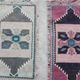 Set of 2 vintage handmade Turkish rugs 49x89 cm