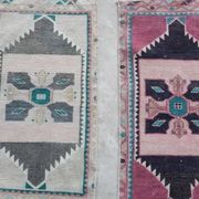 Lot de 2 tapis turcs vintage faits main