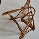 Children's armchair rattan shell, vintage 70s