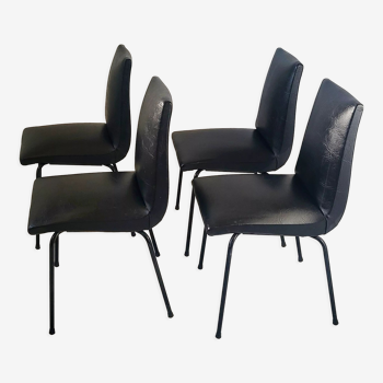 Suite de 4 chaises de Pierre Guariche Meurop 1960