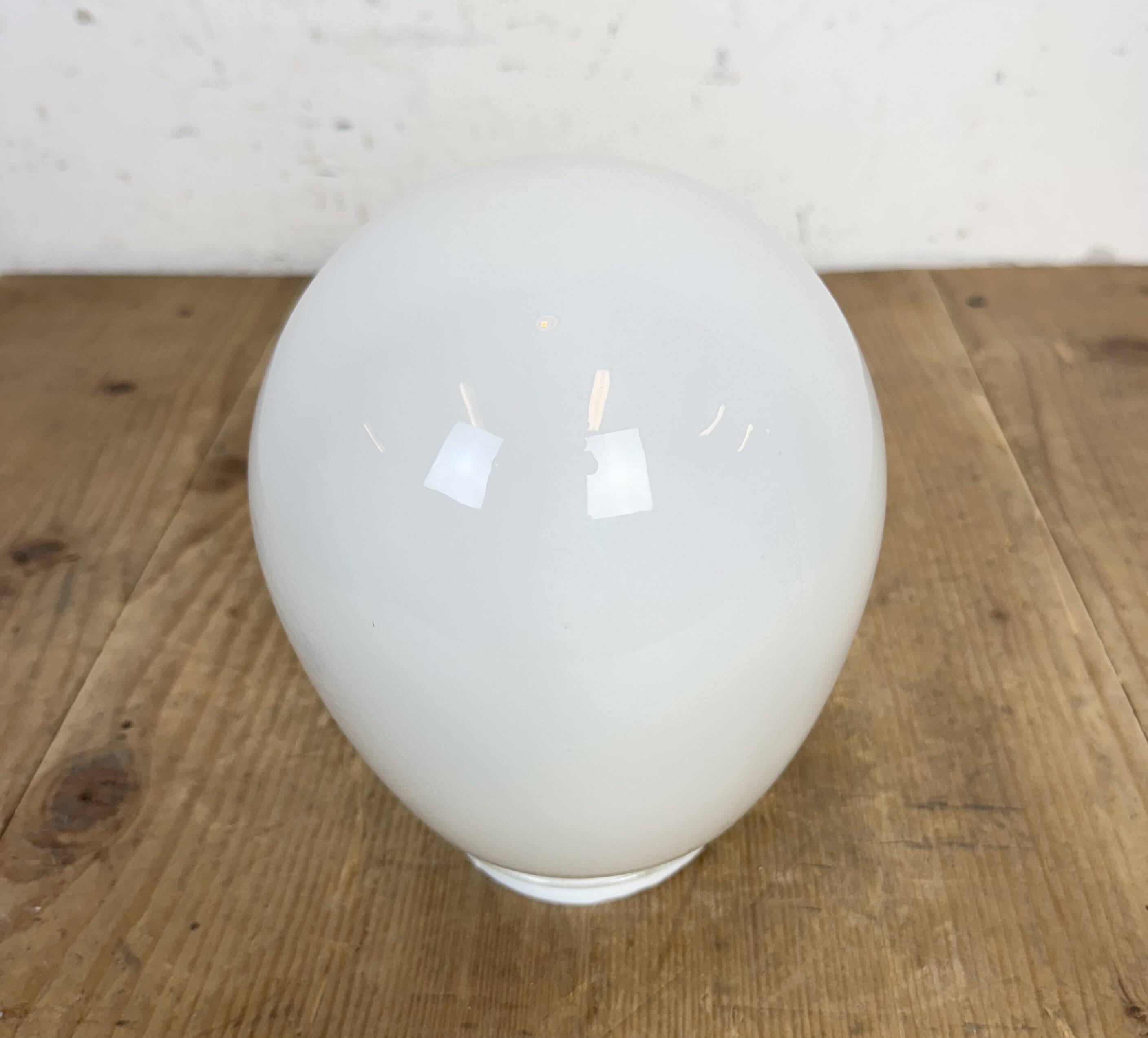 Vintage White Porcelain Pendant Light, 1970s