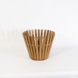 Scandinavian basket in vintage wood, 1960