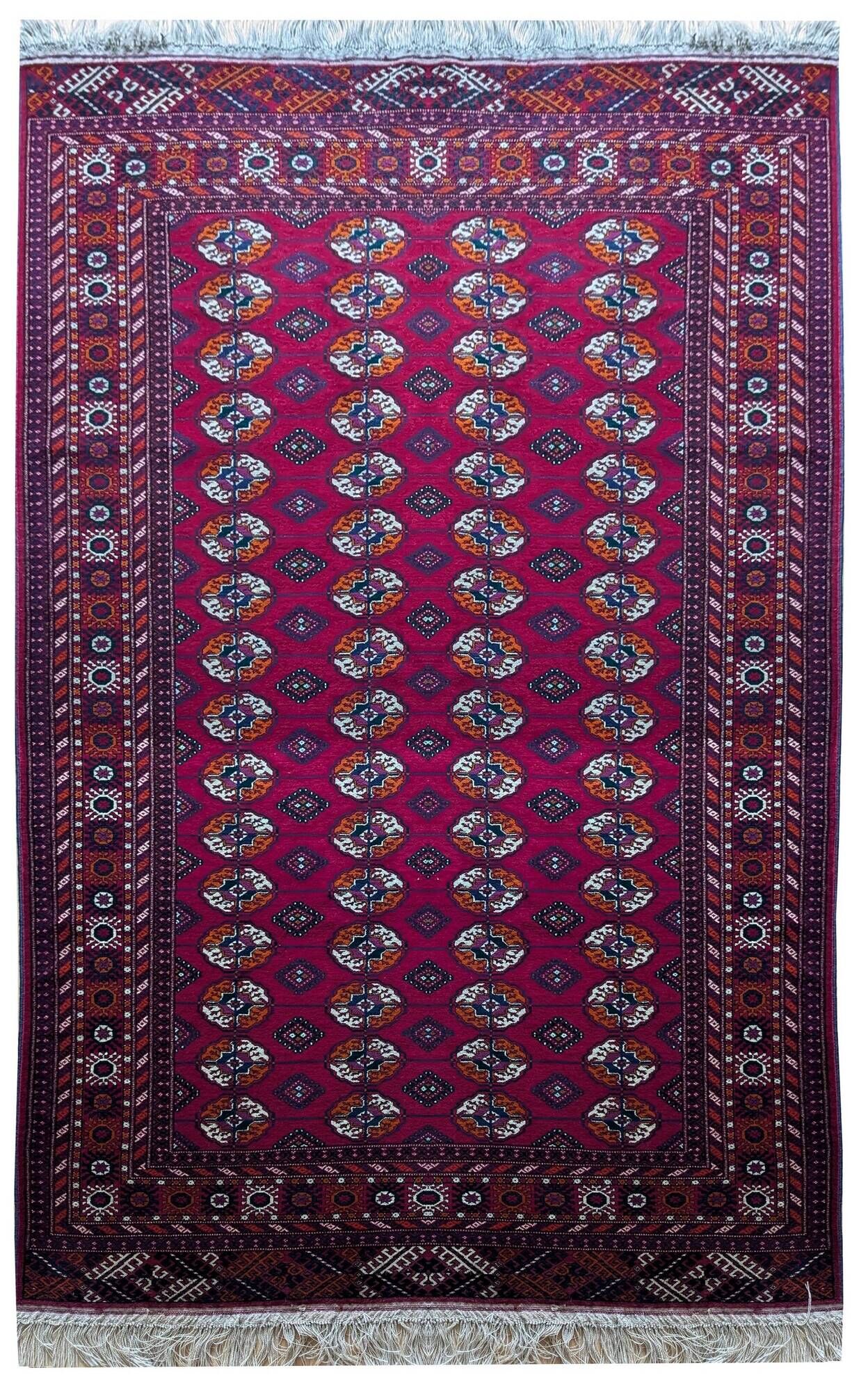 Turkmen Bukhara Oriental Rug: 2.70 X 1.65 Meters