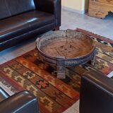 Kilim cotton and burlap carpet - 120x190cm