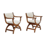 Pair of chairs model Kurul danish design by Henning Kjærnulf 1960s