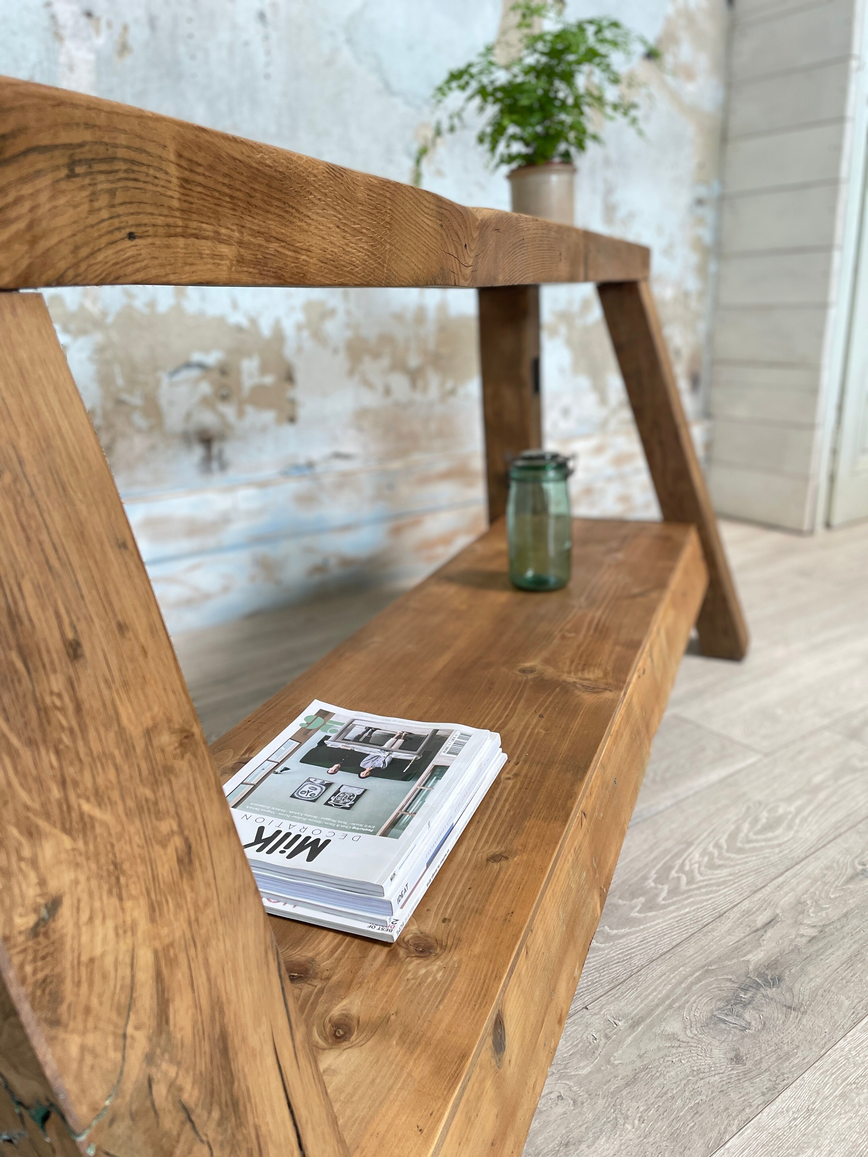Workshop workbench in solid oak