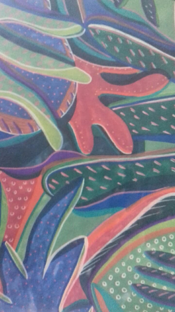 Green coral, illustration painting