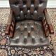 Chaise de bureau Chesterfield anglaise brune, chaise de président