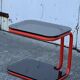 tubular and glass side table from the 1980s