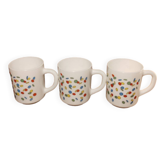 Trio de mugs en arcopal