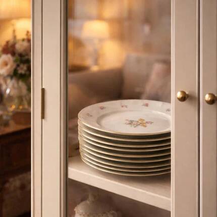 Set of 8 deep plates, 8 flat plates and 8 dessert plates + 1 dish Bavaria US Zone