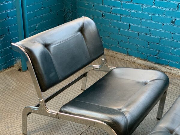 Paire de fauteuils Whist d'Olivier Mourgue 2nde édition Airborne 1964