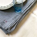 Old hemp harvest tablecloth tinted grey