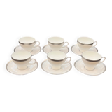 Set of 6 Escenbach cups and saucers