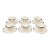 Set of 6 Escenbach cups and saucers