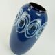 vase de sol Scheurich bleu avec motif tourbillon blanc modèle fat lava n° 546-41
