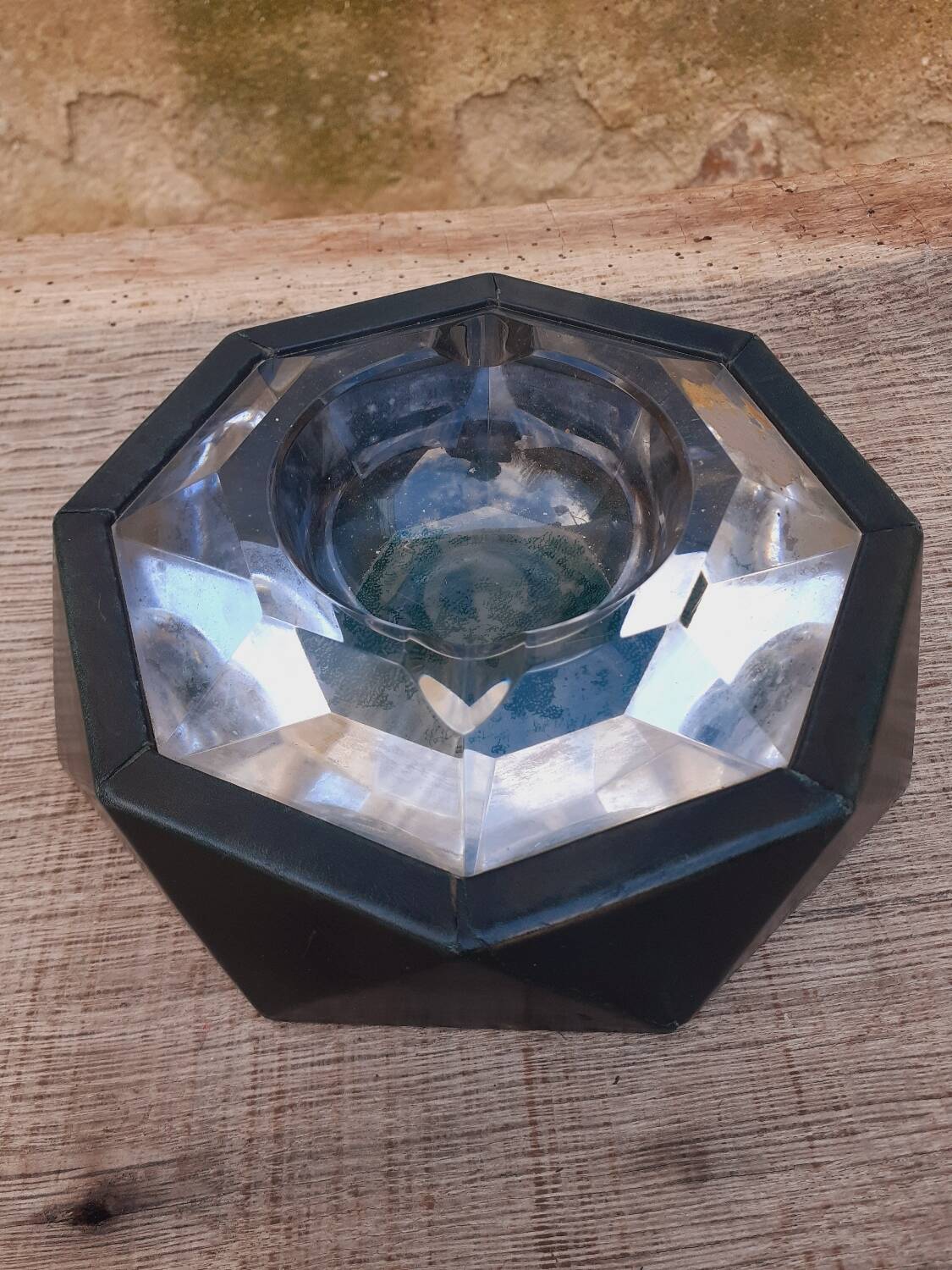 Ashtray Le Tanneur and crystal Val St Lambert