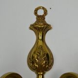 Pair of wall lamps with two lights in Louis XV style bronze