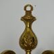 Pair of wall lamps with two lights in Louis XV style bronze