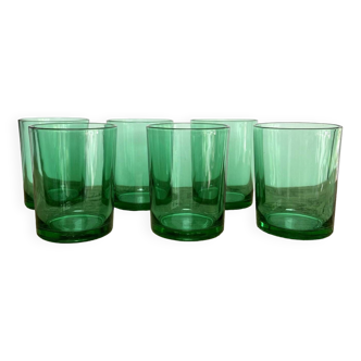 6 vintage “Lesieur oil” glasses