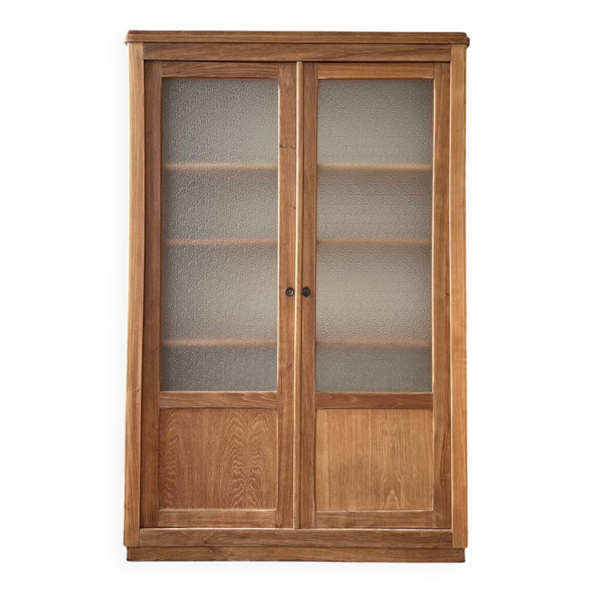 Armoire vitrée en chêne brut (rénovée)