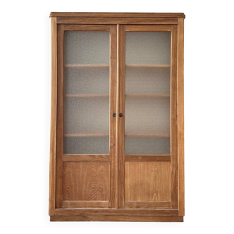 Armoire vitrée en chêne brut (rénovée)