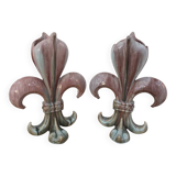 Pair of glazed ceramic vases