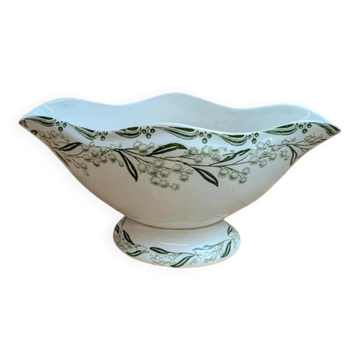 Saucière ancienne en terre de fer Saint-amand et Hamage – Modèle Mimosas