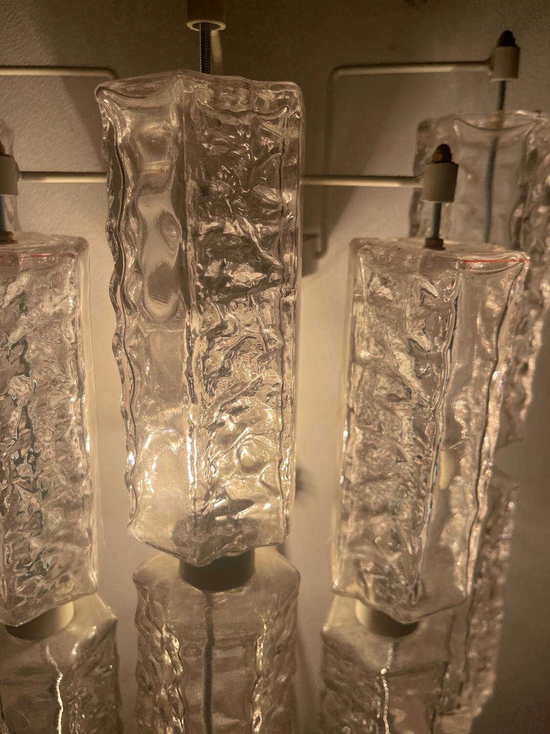 Paolo Venini pair of Murano glass wall lights, Italy 1960s