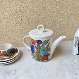 Coffee maker and ceramic coffee cup Villeroy and Boch Acapulco vintage 70s