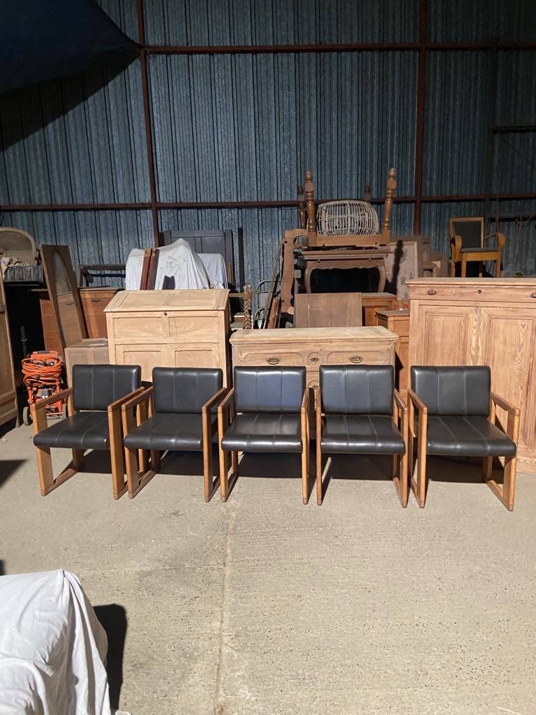 Set of 5 vintage Dialogo chairs by Afra and Tobia Scarpa for B&B Italia.