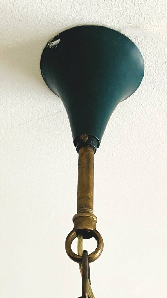 Vintage neoclassical style column chandelier 50s